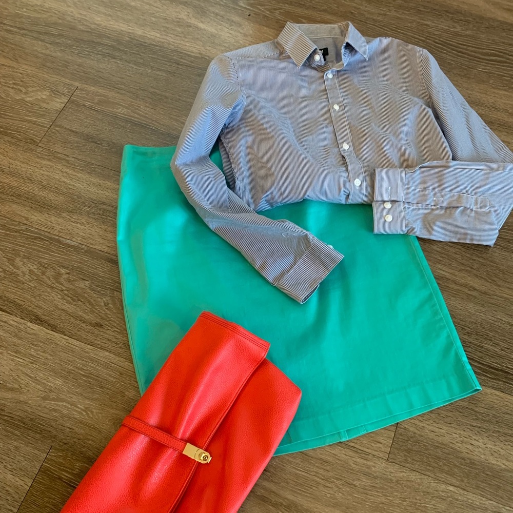 Sea Green Fitted Skirt